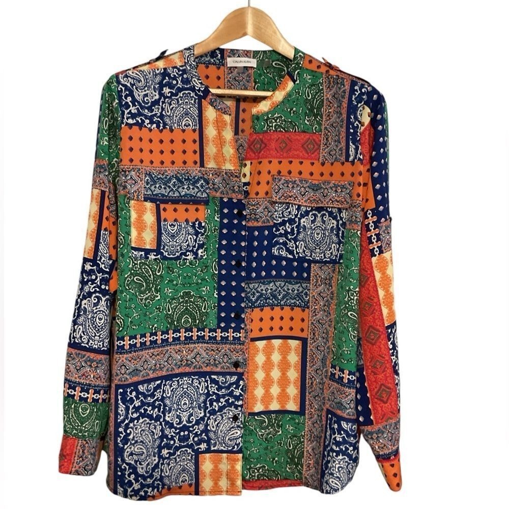 Calvin Klein vintage button‎ down shirt size XL - Picture 2 of 8
